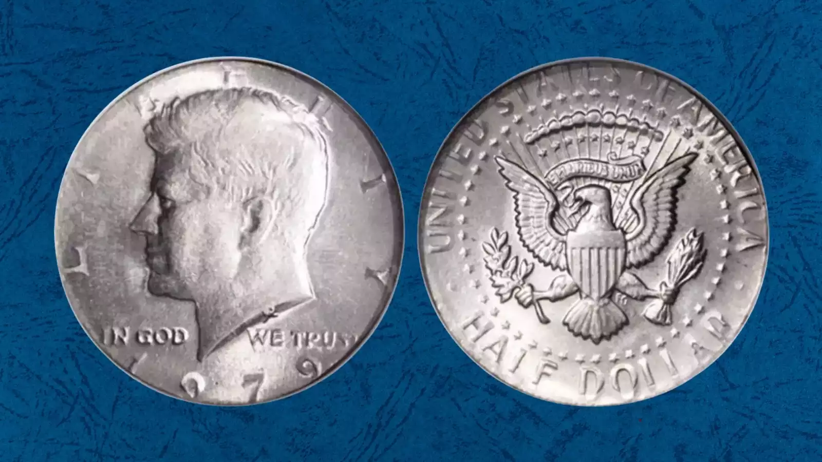 1979 Kennedy half dollar Wrong Planchet error struck on Susan B. Anthony dollar blank showing incomplete rim